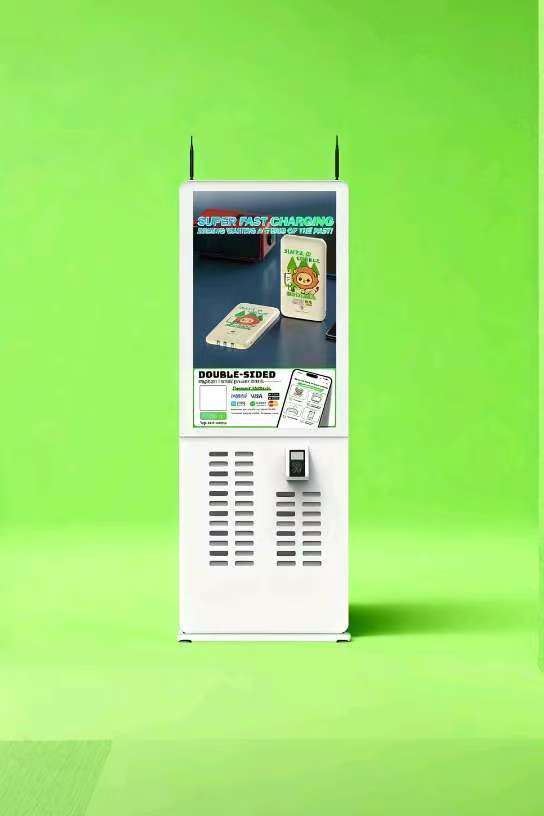 Power bank rental station with screen 32 slots （POS，NFC)