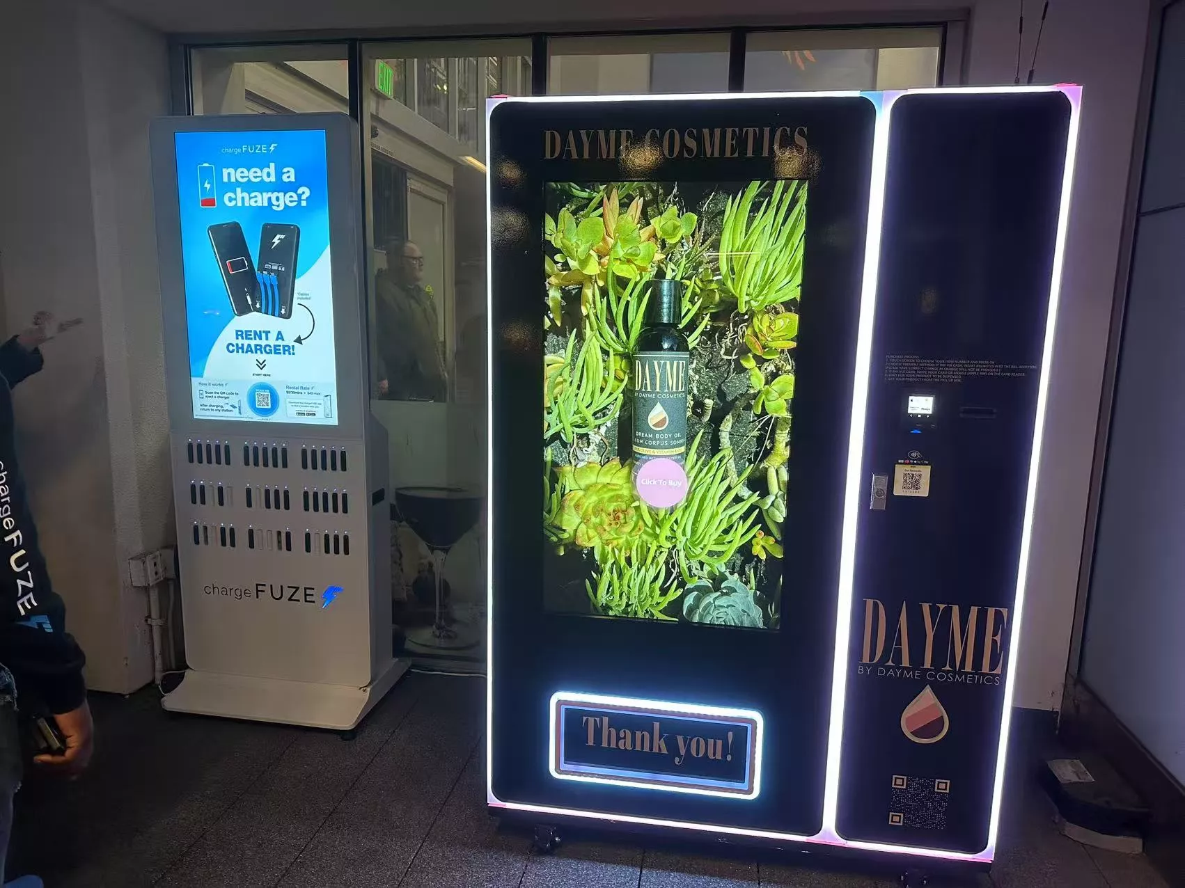 shared power bank station near street