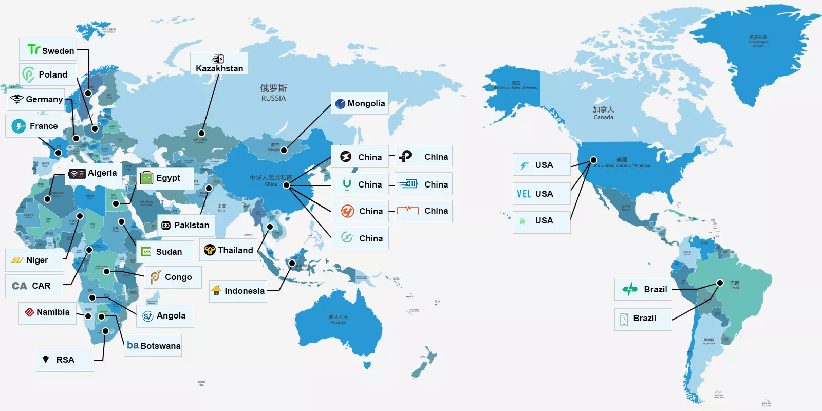 shared power bank partner all of the world