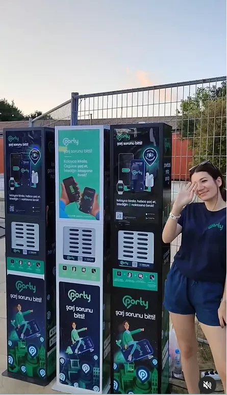 shared power bank station in attraction